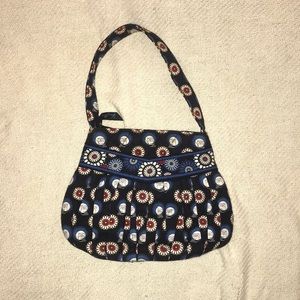 Vera Bradley handbag, navy with flowers and owls
